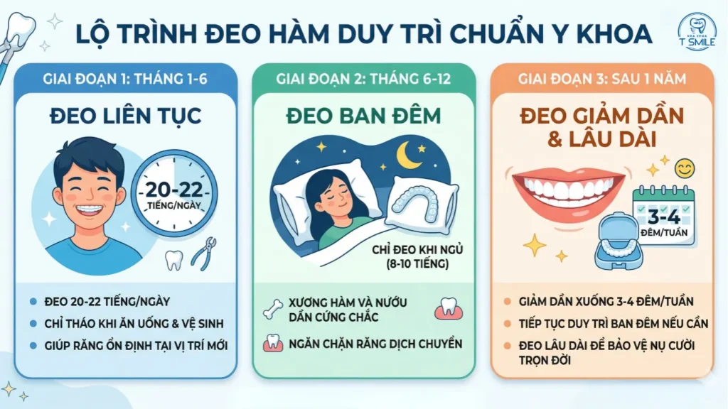 đeo hàm duy trì đến bao giờ