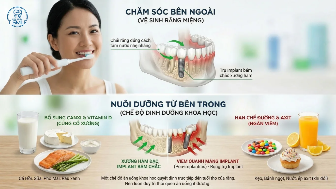 trồng răng implant bao lâu thì ăn được