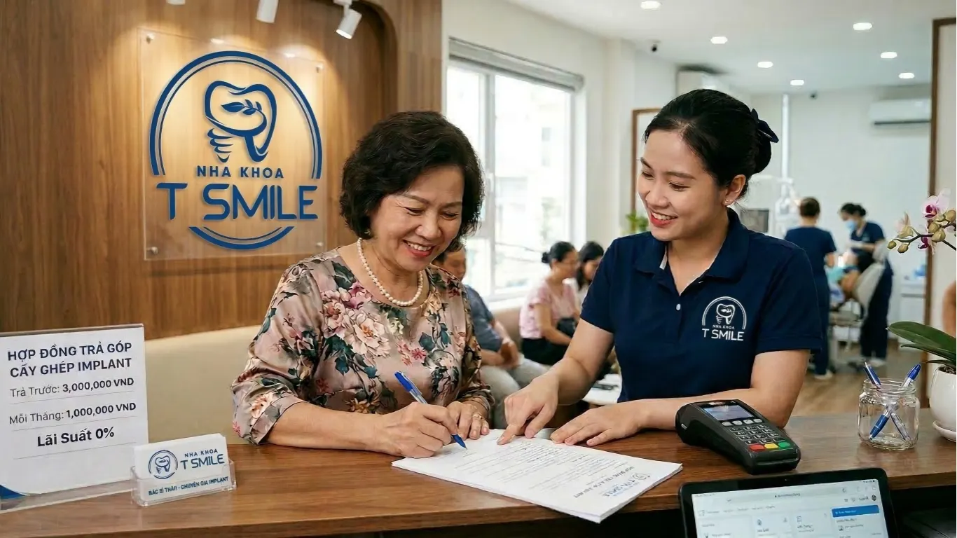 trồng răng implant có được trả góp không
