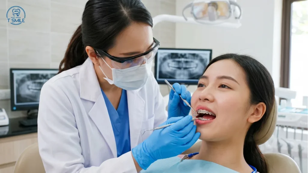 niềng răng xong bị nướu