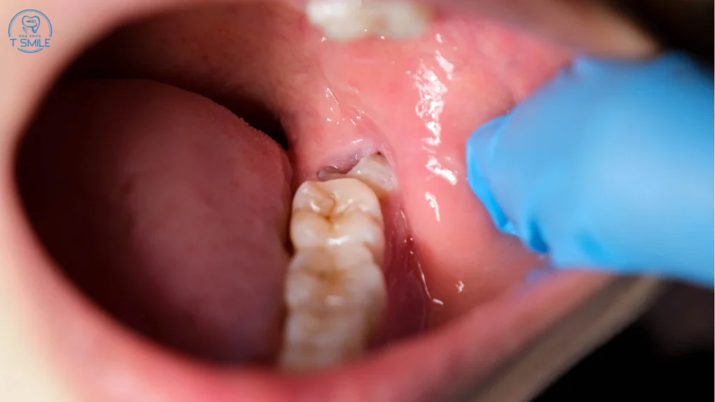 mọc răng khôn bị xưng má