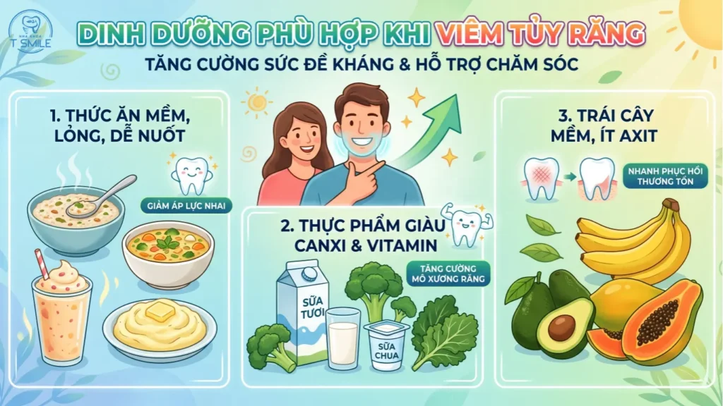 viêm tuỷ răng kiêng ăn gì