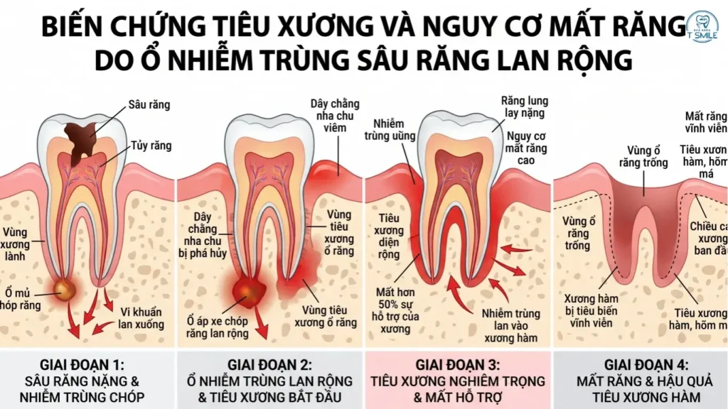 răng sâu lồi thịt